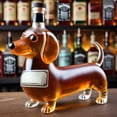 thumbnail image 3 of Botella de Whisky con Forma de Perro Salchicha, Vaso de Vidrio con Forma de Perro Salchicha Esculpido en 3D, Botella de Vino Tinto, Frasco de Licor Reutilizable, Cristalería A, 3 of 5