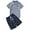 01#Blue dinosaur, variant on Boy's 2 Pieces Cotton Set Casual Polo Shirts Short Sleeve Active Shorts Summer Outfits for 3-8 Years Kids