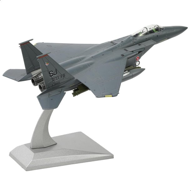NUOTIE Classic American Eagle F-15E Kits de modelos preconstruidos de combate bimotor 1:100 Avión de aleación fundido a troquel Modelo de exhibición militar Avión para colección o regalo