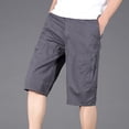 thumbnail image 2 of Pantalones cargo finos de verano para hombre: cordón, poliéster, tallas L-XXXXXXL, playa/casual, cintura elástica, 2 of 3