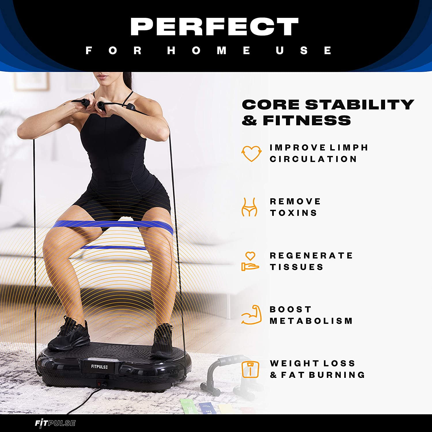 FITPULSE Classic Vibration Plate Exercise Machine Vibration Body Machine Exercise Plates Walmart