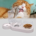 thumbnail image 4 of Cuenco Inclinado para Comida de Gatos, para Mascotas con Dispensador Automático de Agua, Botella de Agua Desmontable para Alimentación de Cac Gris Gloria comedero para gatos, 4 of 8