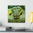 thumbnail image 3 of Green Python Pointillism - Canvas, 3 of 10