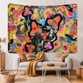 thumbnail image 2 of Tapiz de setas, tapices de ojos psicodélicos, tapiz trippy, tapiz de flores coloridas, tapiz para colgar en la pared para habitación (78 x 60 pulgadas), 2 of 5
