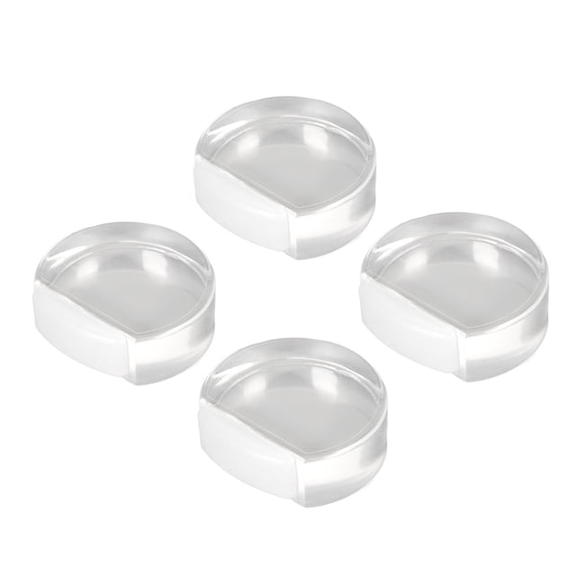 Tope de puerta transparente de 4 piezas, soporte de acrílico suave para puerta, previene impactos, amortiguador de puerta para dormitorio, oficina, hotel.