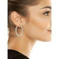thumbnail image 3 of Madden NYC Women's Gold Pavé Hoop Earrings, 3 of 4