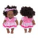 thumbnail image 2 of Btafrte Reborn Black Baby Doll con pelo rizado Vinilo Kid Play House Toy (Q8-002), 2 of 8