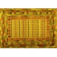 thumbnail image 1 of Ahgly Company Indoor Rectangle Patchwork Yellow Transitional Area Rugs, 2' x 5', 1 of 4