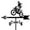 B, variant on CJiaWei Metal Weather Vane With Ornament Roof Mount Weathervane Wind Direction Indicator Garden Stake Direction Indicator Measuring Tool Yard Easy Use