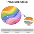 thumbnail image 6 of Rainbow Tie Dye Wave Pattern Round Fitted Tablecloth with Elastic Edge,Dining Table Cover Waterproof,Outdoor Round Tablecloth for Camping,Dining,Indoor and Outdoor, 6 of 7