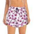 thumbnail image 2 of Goofa Orchids Flowers Printed Women 2 in 1 Running Shorts,Quick Dry Athletic Workout Shorts,High Waisted Athletic Shorts with Liner Pockets-Large, 2 of 9