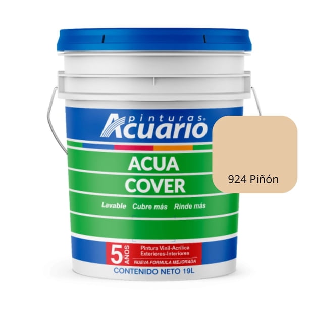 PINTURA VINILICA ACUA COVER COLOR PIÑON MATE ACUARIO CUBETA