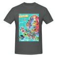 thumbnail image 4 of Bingfone Cartoon Map Of Europe Men'S Loose Fit Short-Sleeve Pocket T-Shirt, 4 of 7