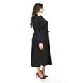 thumbnail image 2 of Vestido Midi de Terciopelo Roman Fashion Negro Talla 42, 2 of 6
