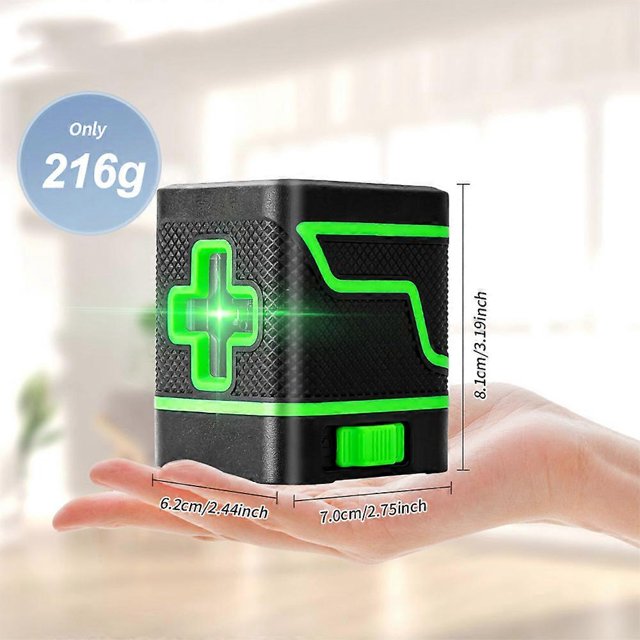 Self-Leveling Laser Level, 2 Lines Laser Level Green Cross Laser Beam Line, Alignment Laser Tool for Picture Hanging and DIY Application