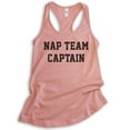thumbnail image 1 of Nap Team Captain Tank Top, Ladies Racerback Tank Top, Lazy Tank, Napping Tank, Nap Tank, Desert Pink, X-Large, 1 of 3