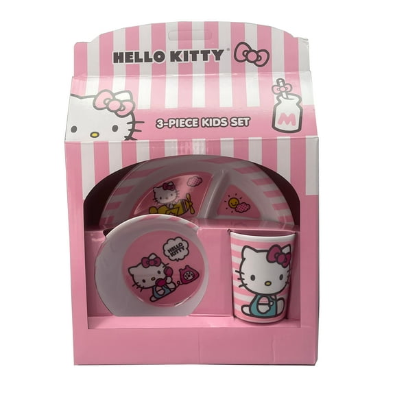 Hello Kitty Dinnerware 3 Piece Set