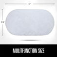 thumbnail image 3 of Homore Ultra Soft Modern Oval Rugs for Bedroom, 2.6' x 5.3' , White, 3 of 7