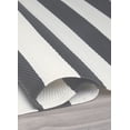 thumbnail image 4 of FH Home Outdoor Rug - Waterproof, Fade Resistant, Reversible - Premium Recycled Plastic - Striped - Large Patio, Deck, Sunroom, RV, Camping - Brittany Stripe - Gray & White - 9 x 12 ft Foldable, 4 of 8