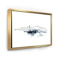 thumbnail image 3 of Designart 'Minimalistic Seascape With Boat and Black Mountains' Nautical & Coastal Framed Canvas Wall Art Print, 3 of 5