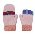 thumbnail image 3 of Kid Toddler Magic Winter Wool Knit Mitten Convertible Flip Top Fingerless Gloves, 3 of 4