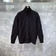 thumbnail image 2 of Suéteres de punto verdes para hombre, ropa de cuello alto negra, cárdigan de cuello alto, tendencia 2024, estilo coreano, camiseta de otoño AX, 2 of 5