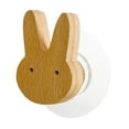 thumbnail image 4 of deevoka Wood Wall Hook Easy to Use Wall Mounted Robe Hook Coat Hook for Coat Cap Hat Bunny, 4 of 9