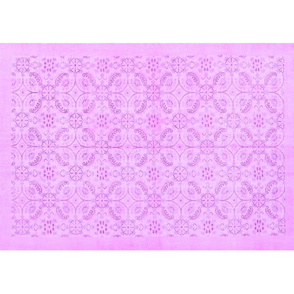 Ahgly Company Indoor Rectangle Persian Purple Traditional Area Rugs, 2' x 4'