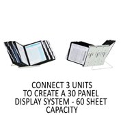 DURABLE INSTAVIEW Desktop Reference System, 10 Double-Sided Panels, Letter-Size, Black, (561201)