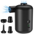 thumbnail image 1 of Bomba de aire eléctrica, bomba de aire recargable 3600 mAh inflador/desinflador con 4 boquillas para colchón, bomba de aire portátil para colchón, cojín de camping, cama de agua, barco, anillo d, 1 of 5