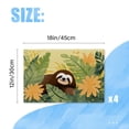 thumbnail image 2 of BaHomeck placemats Set of 4 Cute Sloth Surrounded By Green Leaves Cotton Linen rectangle Placemats for Kitchen Dining Table Indoor,Outdoor,18*12inch, 2 of 4