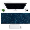 thumbnail image 2 of Large Gaming Mouse Pad with Stitched Edges, Minimalist Map Desk Mat, Extended XL Mousepad with Anti-Slip Base, Cool Desk Pad for Keyboard and Mouse, 31.5 x 11.8 in, Blue, 2 of 6