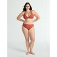 thumbnail image 3 of Time and Tru Women’s and Women's Plus High Cut Mid Rise Bikini Bottoms, Sizes XS-2X, 3 of 6