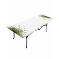 thumbnail image 6 of Modern Sage Green Rectangle Tablecloth, Waterproof Elastic Fitted Table Covers for 8 Foot Tables, 32x96inch Decorative Tablecloths for Picnic, Indoor, Outdoor, Gradient Floral Abstract Bohemian White, 6 of 6