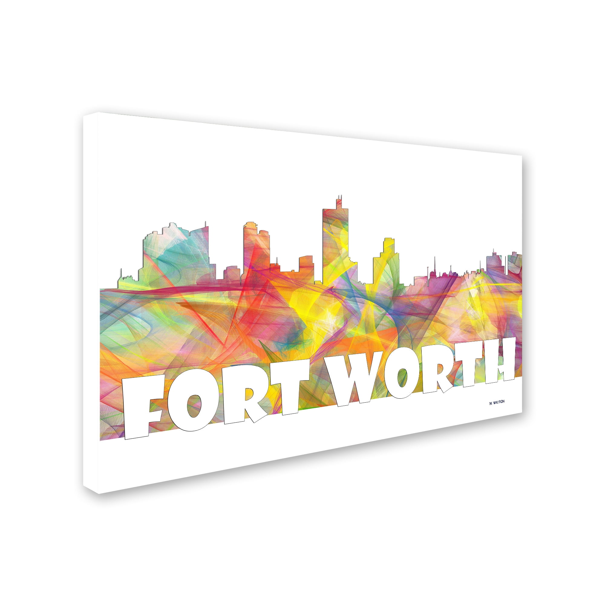 Trademark Fine Art 'Fort Worth Texas Skyline Mclr-2' Canvas Art by Marlene Watson
