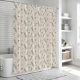 thumbnail image 6 of Black Beige Fall Shower Curtain, Waterproof Shower Curtains for Bathroom, Thanksgiving Autumn Leaves Elegant Pastoral Washable Fabric Bathtub Curtain Set Bath Decor with 12 Hooks Stall 36"x72", 6 of 8