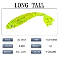 thumbnail image 3 of 2PC Flexible Silicone lures Flashes 5g/8.4 cm Outdoor Fishing Lit Simulation Fake Bait, 3 of 9