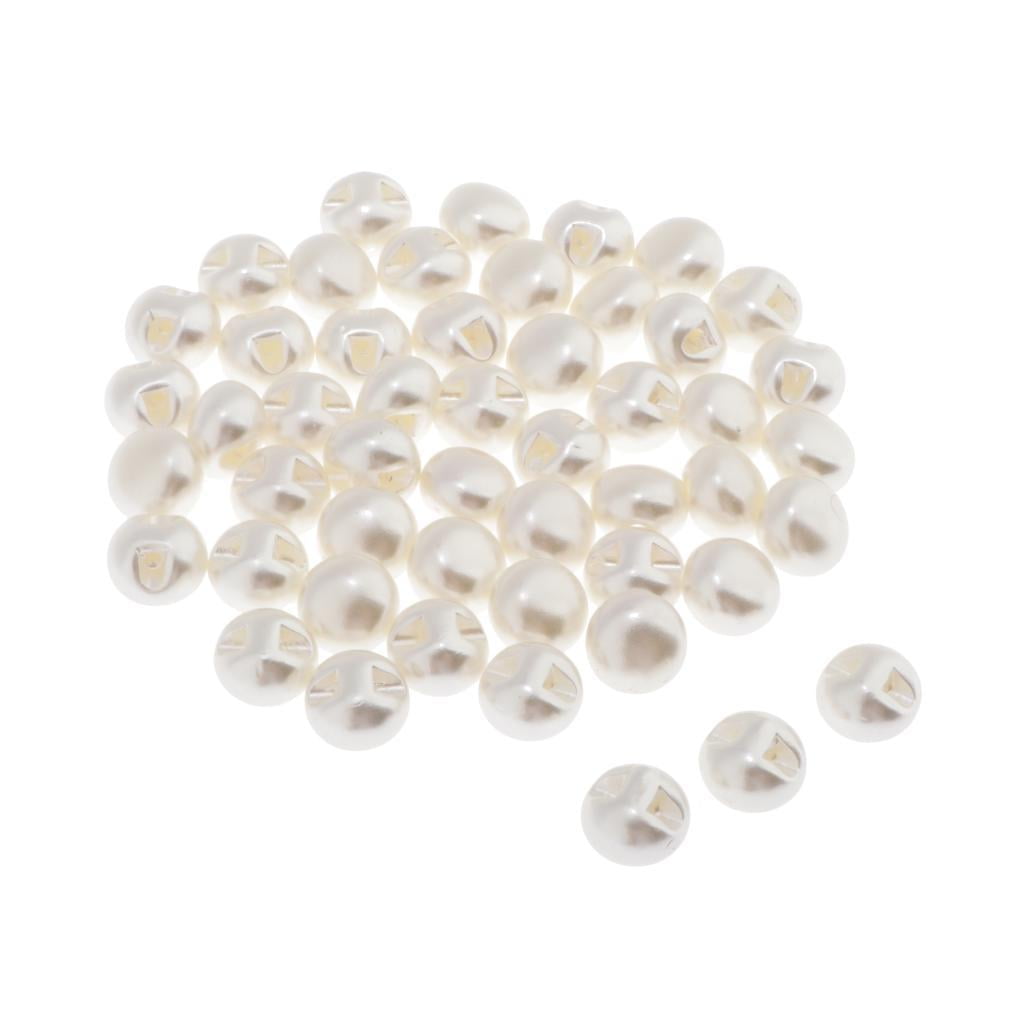 Abbraccia 5x100Pcs Pearl Sewing Shank Buttons for Shirt Dress Crafts Bulk 10mm 5 Pcs