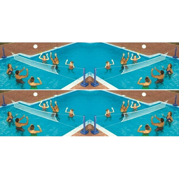 4 Swimline 9186 Cross Inground Swimming Pool Fun Volleyball Net Game Water Sets Com Swimline 9186 Cross Inground Swimming, Inground Pool Volleyball Net Set