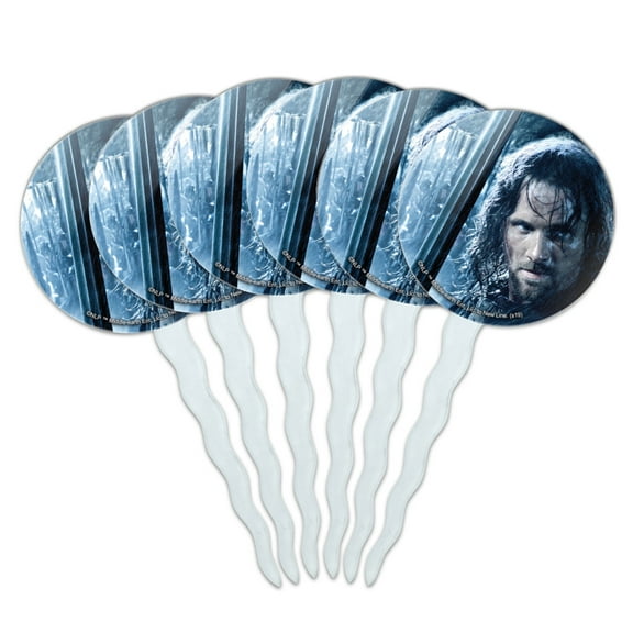 The Lord of the Rings Aragorn Character Cupcake Picks Toppers Decoration Set of 6