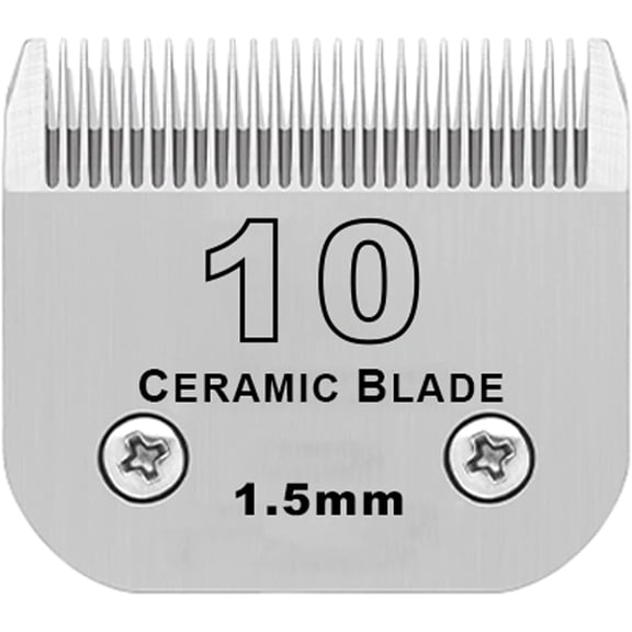Detachable Pet Dog Grooming Clipper Ceramic Blade,Compatible with Andis Size 10 Cut Length 1/16"(1.5mm),Compatible with Oster A5,Wahl KM10 Series Clippers