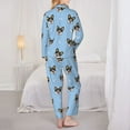 thumbnail image 5 of Junzan Corgi Dog Print Womens Pajama Sets,Long Sleeve Button Down For Women Pjs 2 Piece, 5 of 9