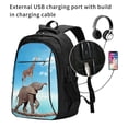 thumbnail image 2 of Balery Elephant Giraffe Mochila con carga USB para hombre y mujer - Mochila impermeable y antirrobo para portátil con puerto USB para viajes, trabajo, estudios y universidad, 2 of 7