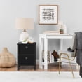 thumbnail image 2 of EZ Home Solutions Mesa de noche plegable con 2 cajones 22 x 16 x 19 - Negro Achim Importing Co. FFR101BK01, 2 of 2