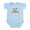 Sky Blue, variant on - Topsail Island NC Palm Trees Design Infant Bodys - Baby Light Bodysuit, Size Newborn - 24 Months