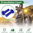 thumbnail image 3 of Kit de Cubierta de Empuñaduras de Manillar de Caucho 7/8" 22mm 15/16" 24mm para Motocicleta Scooter Bicicleta ATV Azul Profundo 1 Juego, 3 of 7