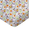 SheetWorld Fitted 100% Cotton Flannel Play Yard Sheet Fits BabyBjorn Travel Crib Light 24 x 42, ABC Animals Gray