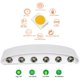 thumbnail image 3 of Aplique de Pared LED 12W Oso de Fresa Lámpara Moderna Blanca Aluminio IP65, 3 of 5