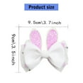 thumbnail image 3 of FENOHREFE 1pair Easters Bunnies Plush Hair Clip Lovely Styles Hair Pin Children Hairpin for Kids and Teens Festives Accessory, 3 of 7