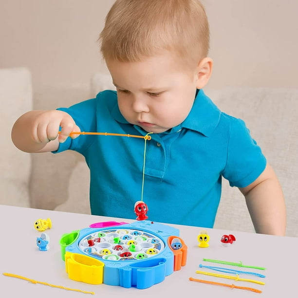 Nuheby Fish Game Toy Fishing Toys for 3 4 5 6 Year Old Boys Girls Kids Gifts Musical Fishing Rod Set Board Games Toddler Toys Role Play Game for 3 4 5